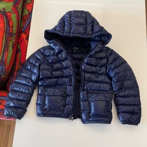 *EXCELLENT CONDITION* POLO Ralph Lauren Kids Navy Hooded Packable Puffer Jacket